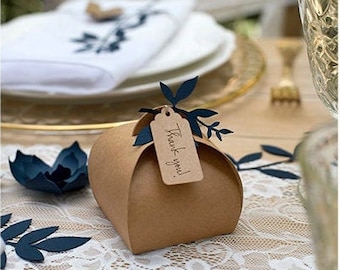 Kraft Wedding Favours Box Party Rustic Decorations Boho Natural Woodlands Tags DIY Gifts Twine