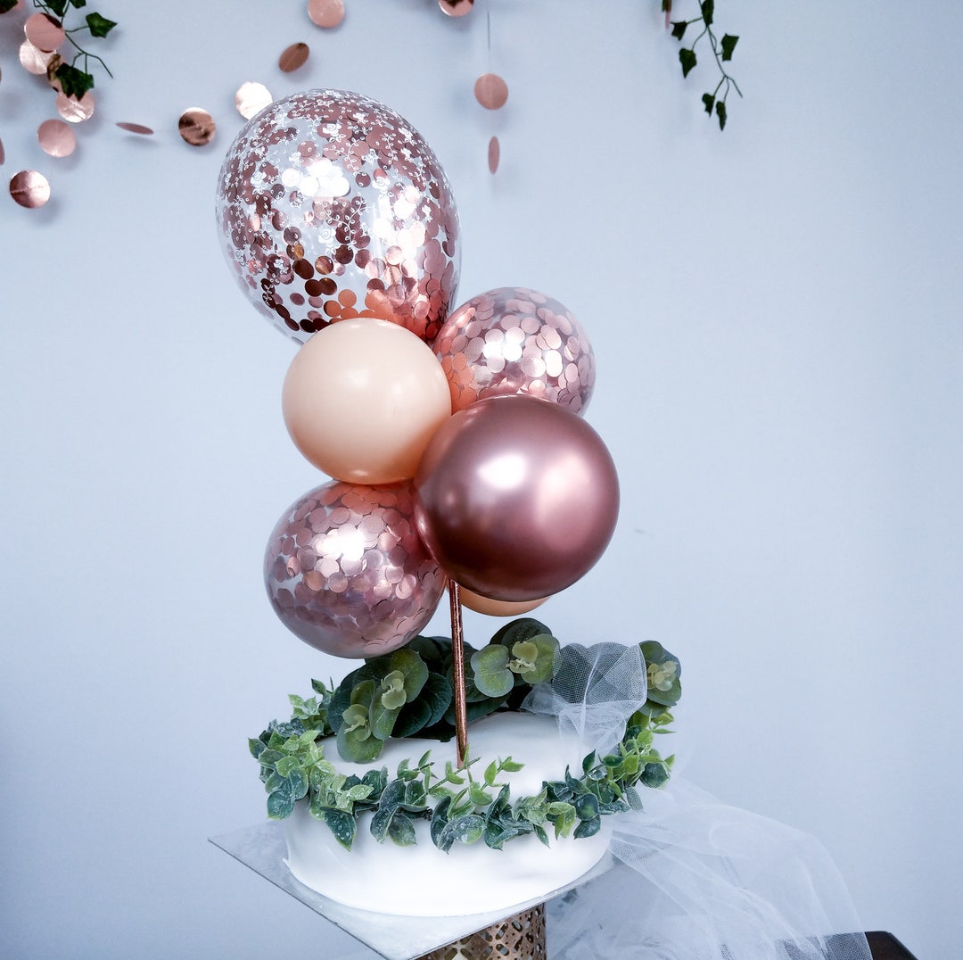 Balloon Cake Topper Confetti Garland Arch Happy Birthday Party ...