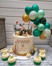 Balloon Cake Topper 5' Mini Bunting Banner Garland Party Birthday Baby Safari Tropical Jungle Animal One Arch Straw Mint Green Gold Confetti 