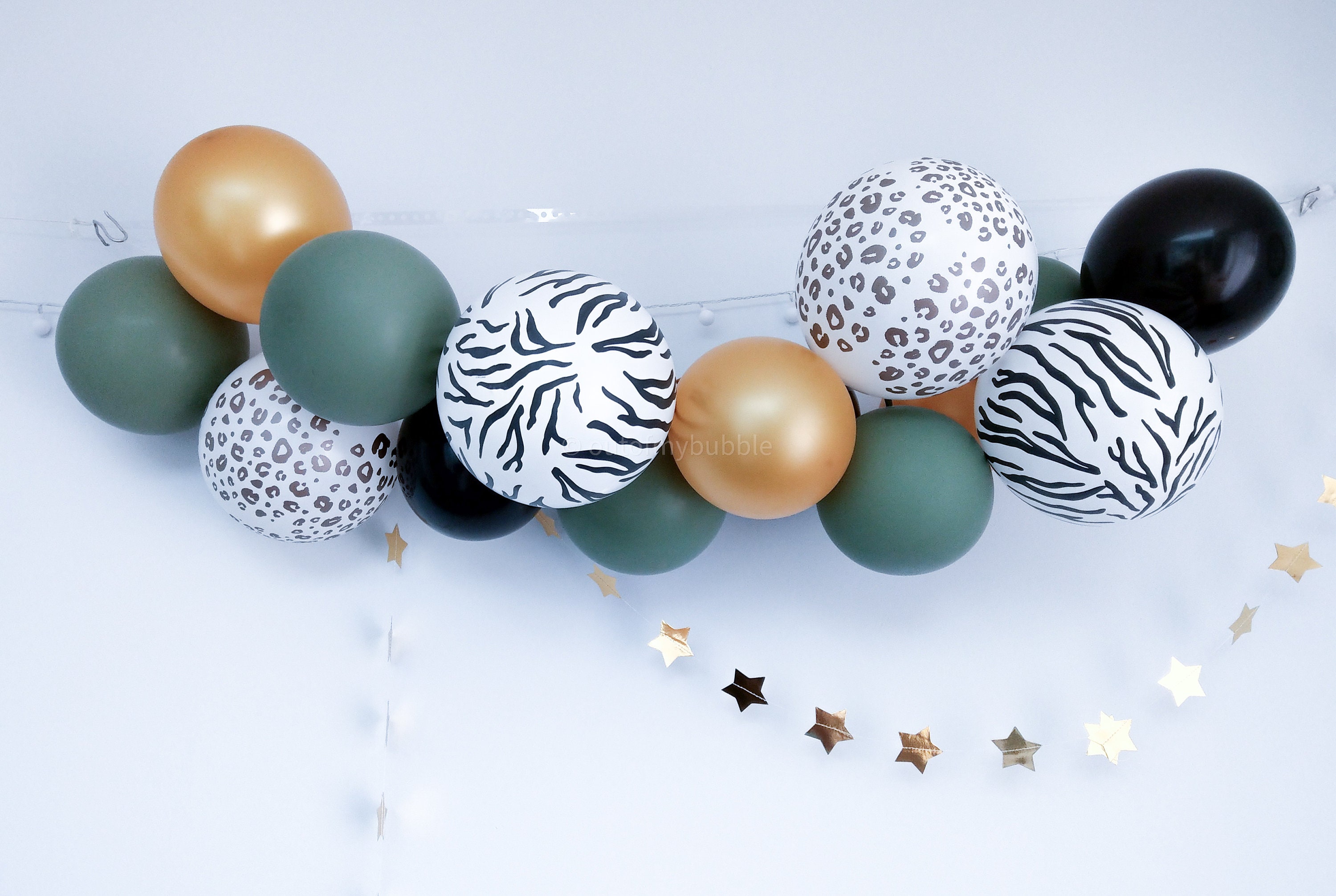 Decoraciones de segundo cumpleaños para niñas y niños, decoración de globos  de cumpleaños de dos años de color verde salvia dorado con globo de papel