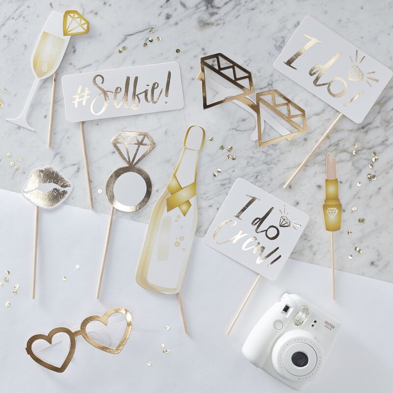 Hen Party Photo Proops Gold Hen Party Decorations Etsy