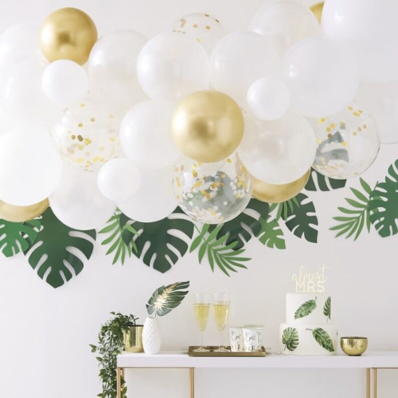 Gold Balloon Garland Kit Arch Wedding Decorations Baby Shower Birthday Party Balloons Hen Decorations Backdrop Tropical Bachelorette