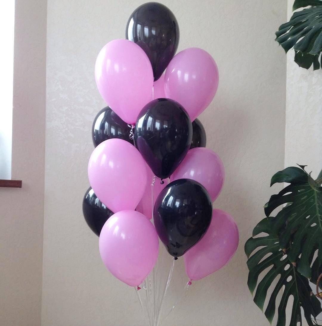 ピンクと黒のバルーン 11 インチ ラテックス | ガーランド | バルーン