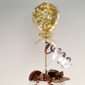 Or ballon confettis de gâteau, l’amour, Hollographic, One, Confetti Cake Topper, ballons mariage, 1er anniversaire, fête des paillettes, Gatsby le magnifique