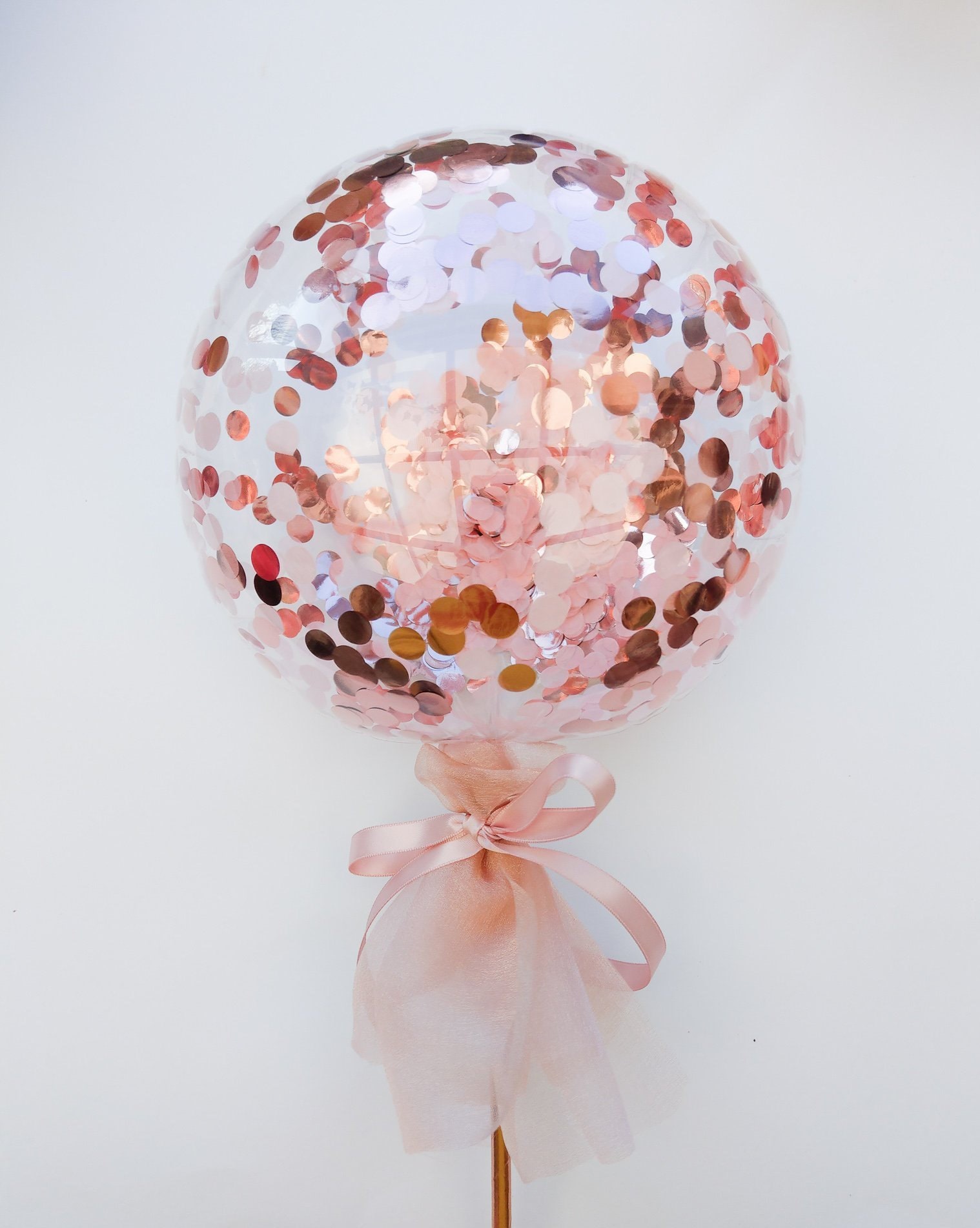 Balloon Cake Topper Confetti 5 Bubble Balloon Etsy