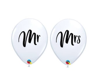Mr & Mrs Balloons | Wedding Balloons | Wedding Decor | Mr and Mrs Decor | Wedding Decorations | Wedding Party Decor | Mr Mrs Set 11"