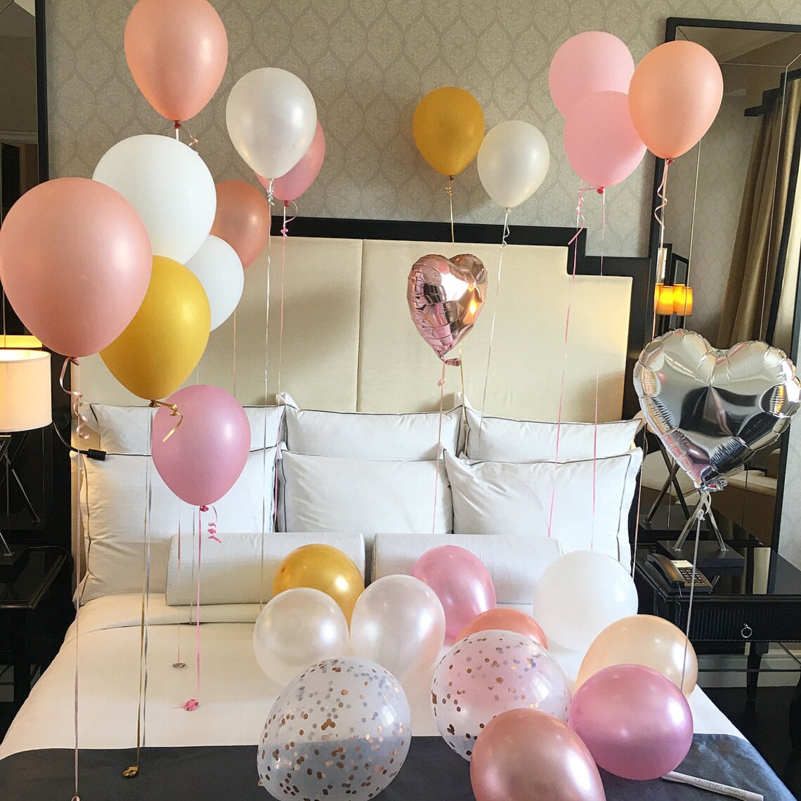 Blush Pink Balloons 11 Party Balloon Bouquet Rose Etsy