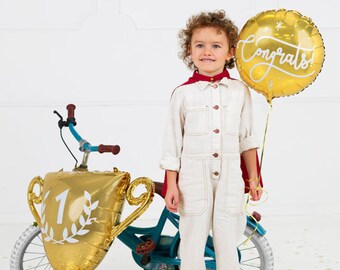 Congrats Gold Foil Balloon Mylar Party Birthday Prom Class Of Winner Football Congratulate