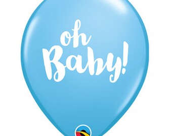 Oh Baby Balloons, 11" Latex, Birthday, Party, Decorations, Balloons Bouquet, Ceiling, Baby Shower, Christening Party, Hello baby