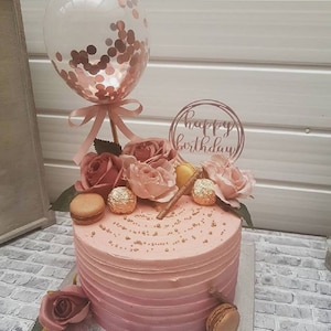 Rose gold cake set sale