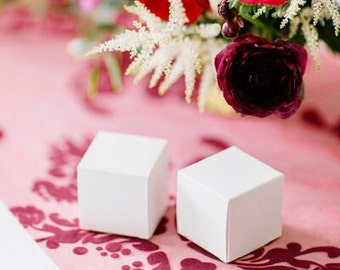 White Favor Boxes Wedding Sweets Favours DIY  Bride To Be Mr Mrs  Treats Gift Thank you Birthday Bridal