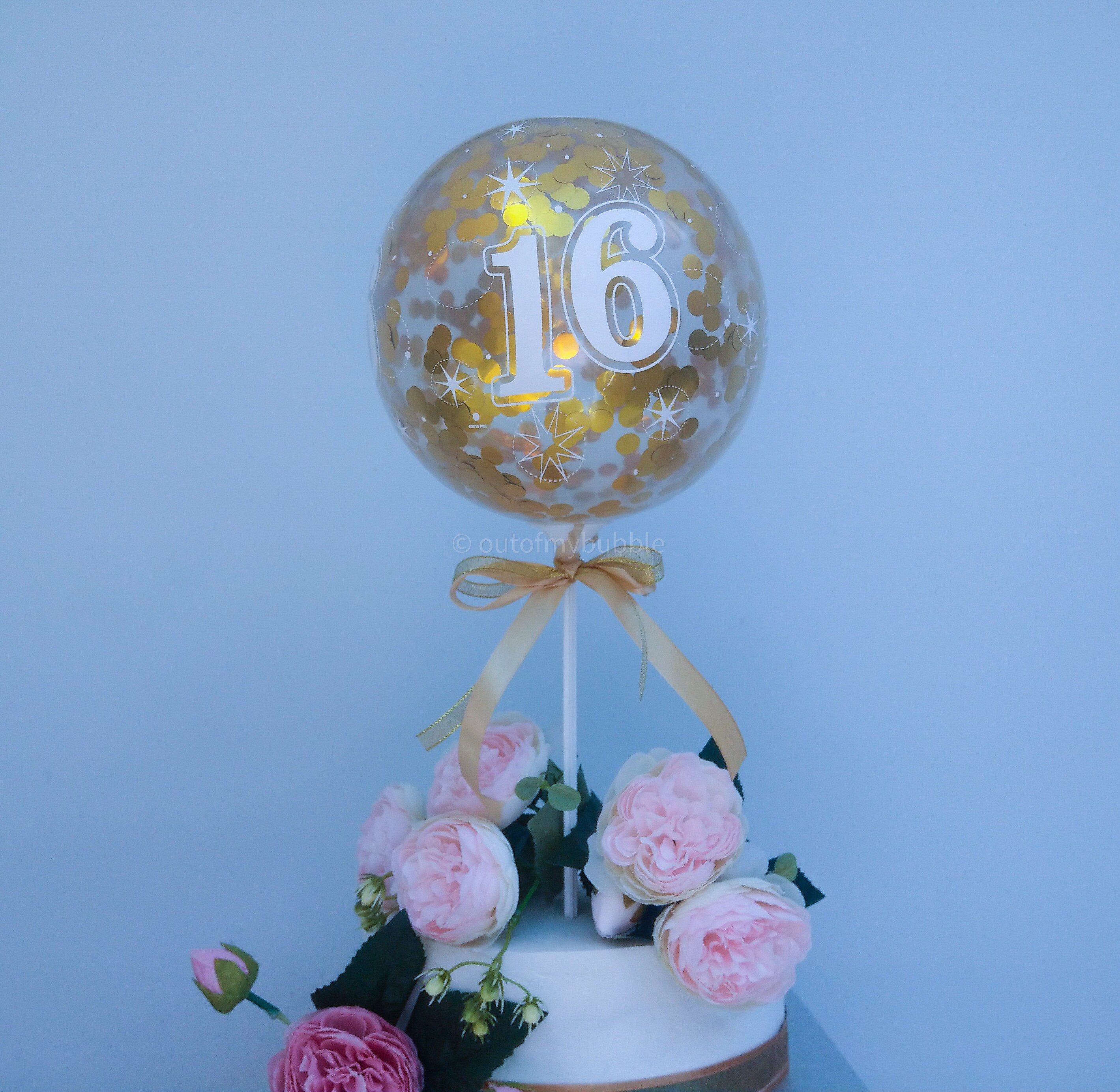 Rose Gold Cake Topper Confetti Balloons 11" Latex Party Balloon Bouquet ...