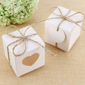 Scatole bomboniere Candy Box Casamento Sweet Cake Boxes Regalo Bomboniera da sposa Fai da te, Matrimonio rustico, Scatole cuore, Scatole bomboniere bianche