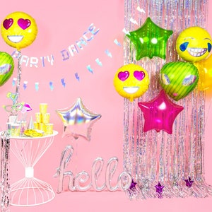 Banner Electric Holo - Party Dance, Paper Garland, Party Decorations, Hen Night Party Festive Party, Wall Decorations, Hanging Wall Decor