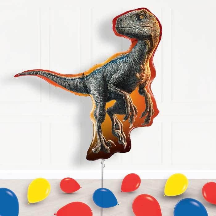 Velociraptor Dino Supershape Folienballon – 96x96 Cm, Mit Helium Aufblasbar, Hält 5+ Tage