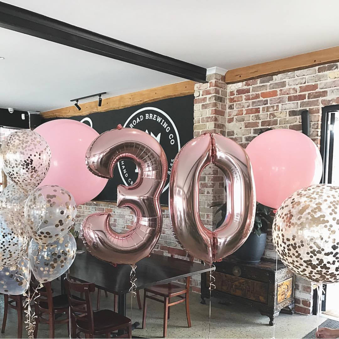 Balloonistics Solid Rose Gold Number Twenty Foil Balloon 40  Inch Balloon - Number 20 Balloon - Balloon