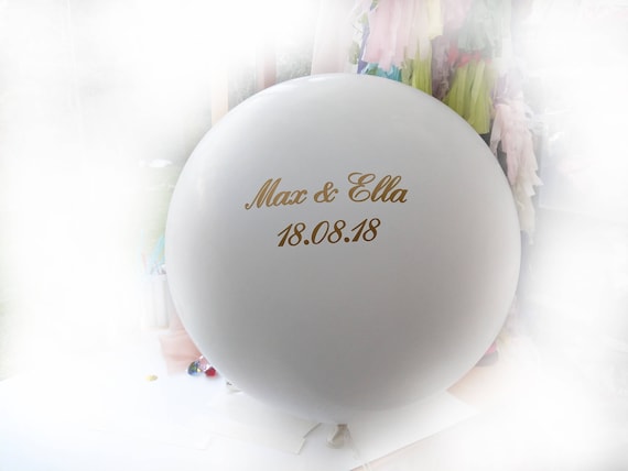 Globo personalizado, nombre del vinilo, globos personalizados / globos  nupciales / 36 pulgadas / Guardar la fecha globos / / Novia / Comprometido,  globos de boda -  México