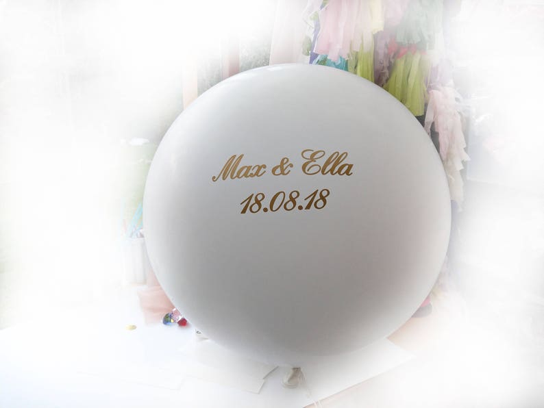 Personalized Balloon Vinyl Name Custom Balloons Bridal Etsy