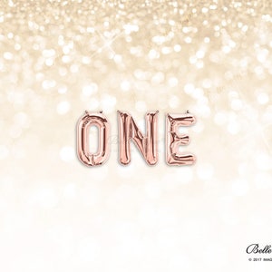 ONE | Rose Gold Balloons | Gold Silver Balloons | Two Wild | Birthday Party Balloons | Letter | Garland Balloons | Balloon Bouquet