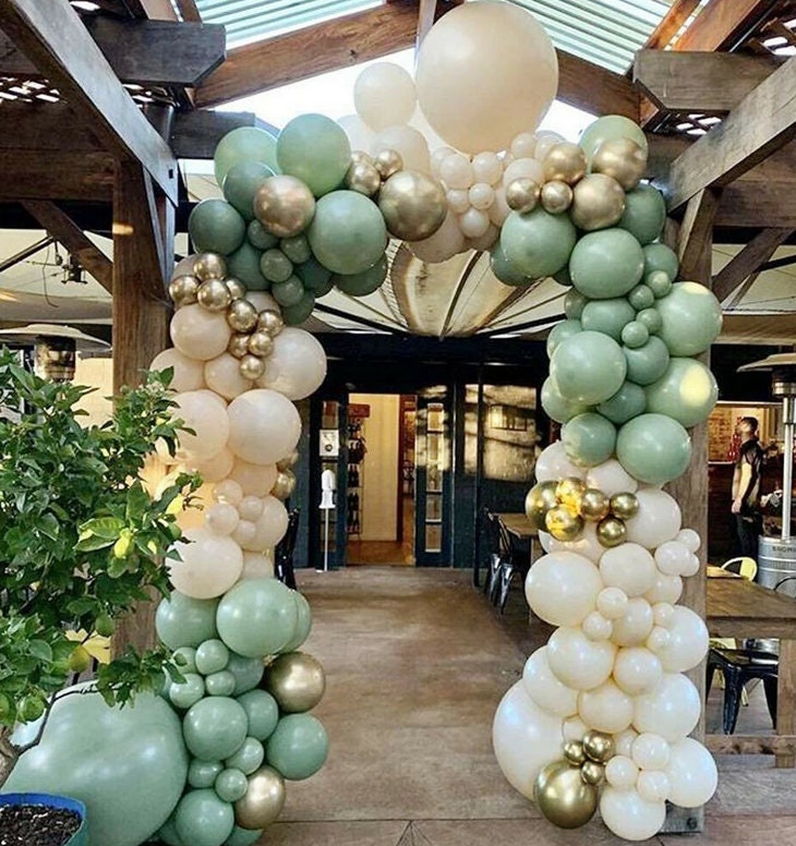 Kit Guirlande Ballon Vert,Arche Ballons Anniversaire Avocat Vert  Anniversaire Décoration Olive Verte Blanche pour Baby Shower Baptême  Mariage Décoration Jungle Safari : : Cuisine et Maison