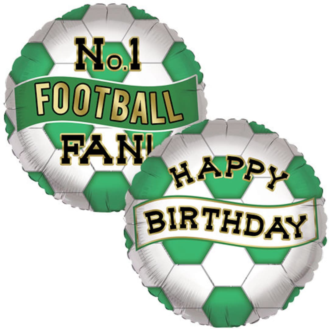 Boland Geburtstags-Fahne „Happy Birthday“ Mit Fußbällen – 90x150 Cm, Polyester, Für Fußball-Party-Deko, Inkl. Metallringe Zum Aufhängen