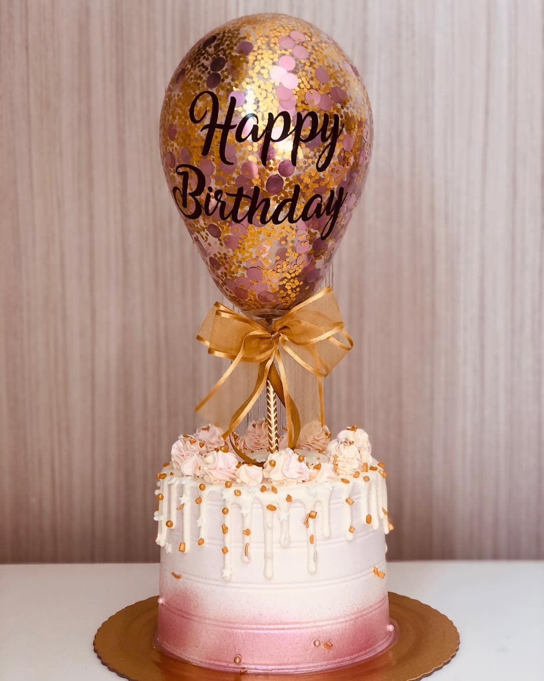 Balloon Cake Topper Confetti 5 Mini Garlnd Party Birthday Wedding Hen Baby  Engaged Cake One Smash Rose Gold Gift
