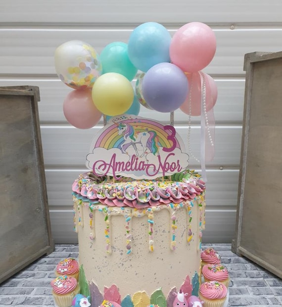 ASTARON 32 Pezzi Decorazioni Per Topper Per Torte A Sfera Mini Palloncini Bastoncini Per Topper - 3