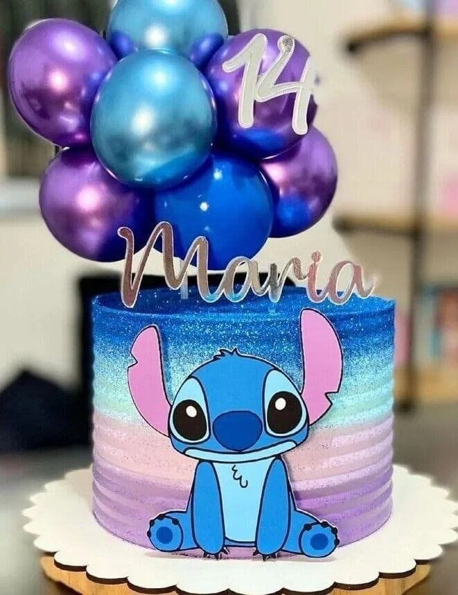 Stitch Cake Topper Free Personalisation Free Delivery Non Edible