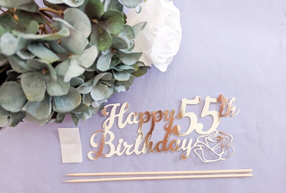 Set Decorazioni Per Torta 17° Compleanno – Topper Acrilico Oro Con Numeri, Stelle, Fuochi E Palloncini