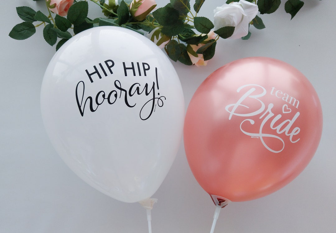 Hip Hip Hooray Rose Gold Confetti Balloons 11 Latex - Etsy