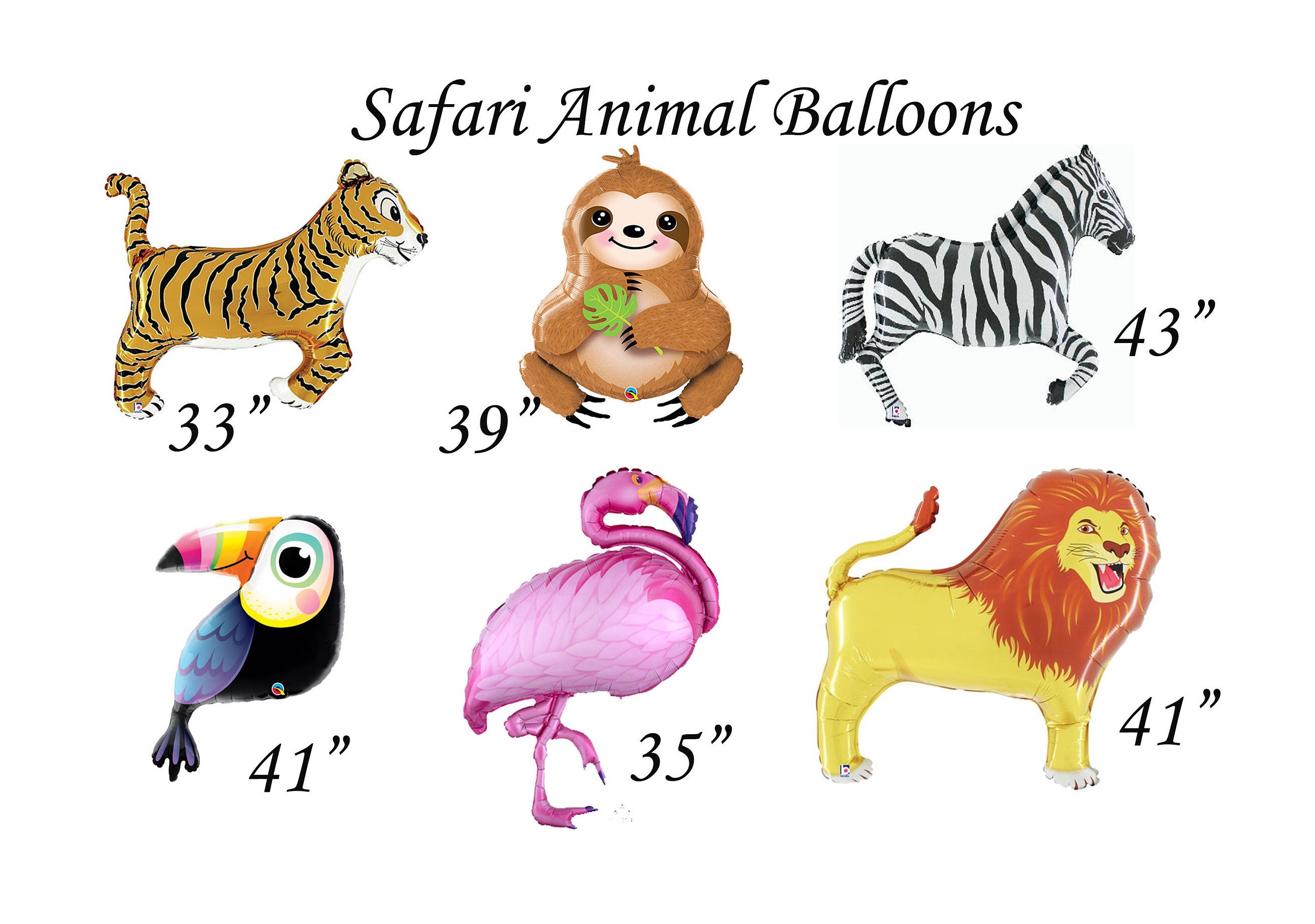 Safari Animal Balloons Wild One Party Decorations Zebra - Etsy Safari Animal Balloons Wild One Party Decorations Zebra - Etsy