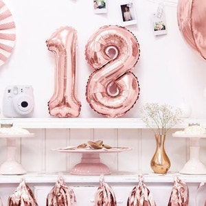 Balloons 40 Foil Rose Gold Balloons Balloon Number Etsy Balloons 40 Foil Rose Gold Balloons Balloon Number Etsy