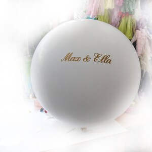 Personalized Balloon, Vinyl Name, Custom Balloons | Bridal Balloons | 36 inch | Birthday Balloons | | Bride | Engaged, Wedding Balloons