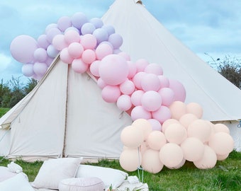 Lilac Blush Pink Balloon Arch Kit Garland Birthday Hen Party Decorations Wedding Pastel Boho Rustic