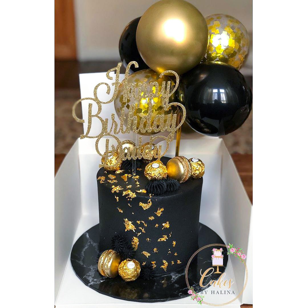 Black And Gold Birthday Cake Ideas 2022/Birthday Cake Ideas/Black Cake/Golden  Cake/New Cake Design 