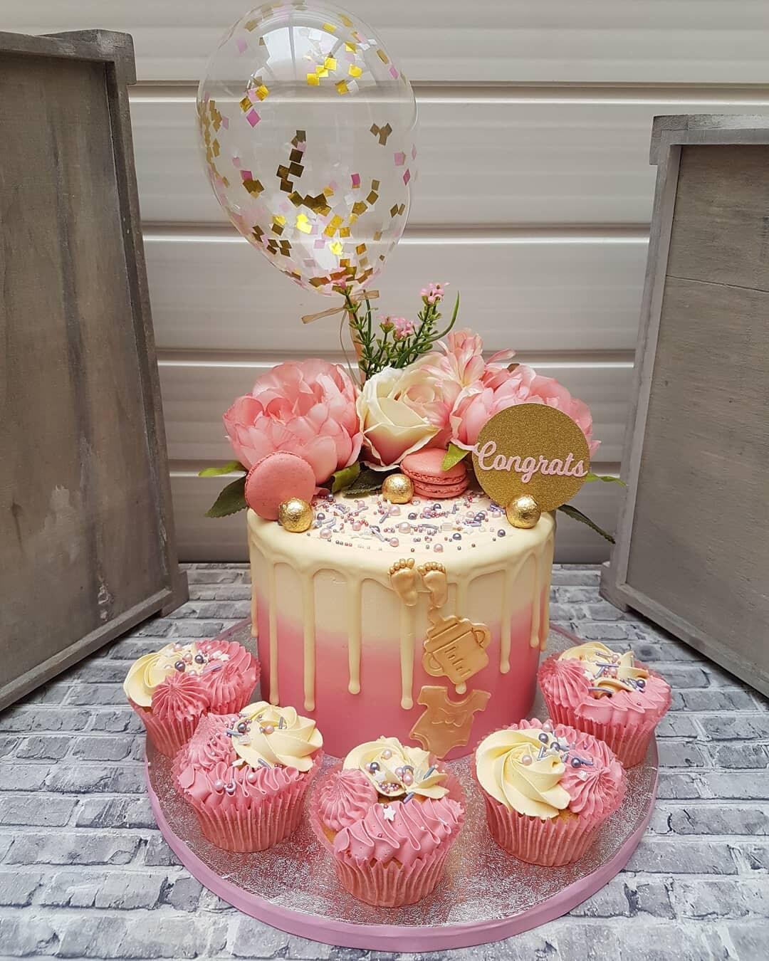 Ballon Cake Topper Confetti 5 