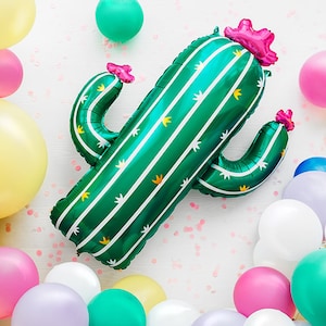 Cactus Foil palloncino Buon Compleanno Safari Decorazioni Estate Aloha Tropical Party Hen