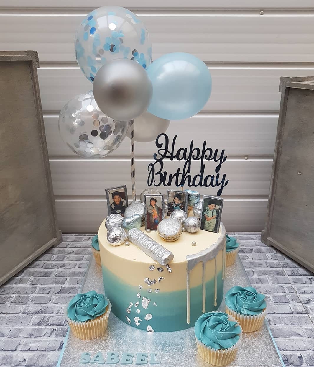 Balloon Cake Topper Confetti 5