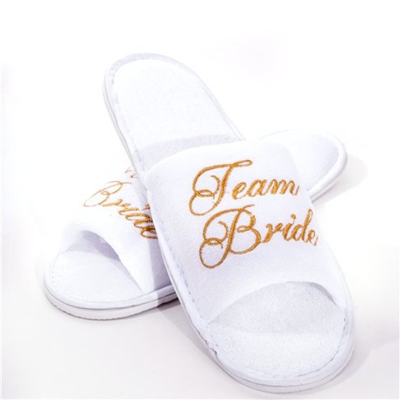 Buy Team Bride Spa Slippers Fluffy Padded Hen Gifts Online in India - Etsy