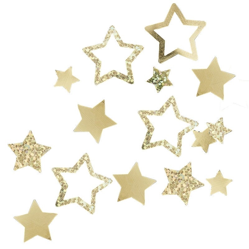 Gold Star Christmas Confetti Happy New Year Wedding - Etsy
