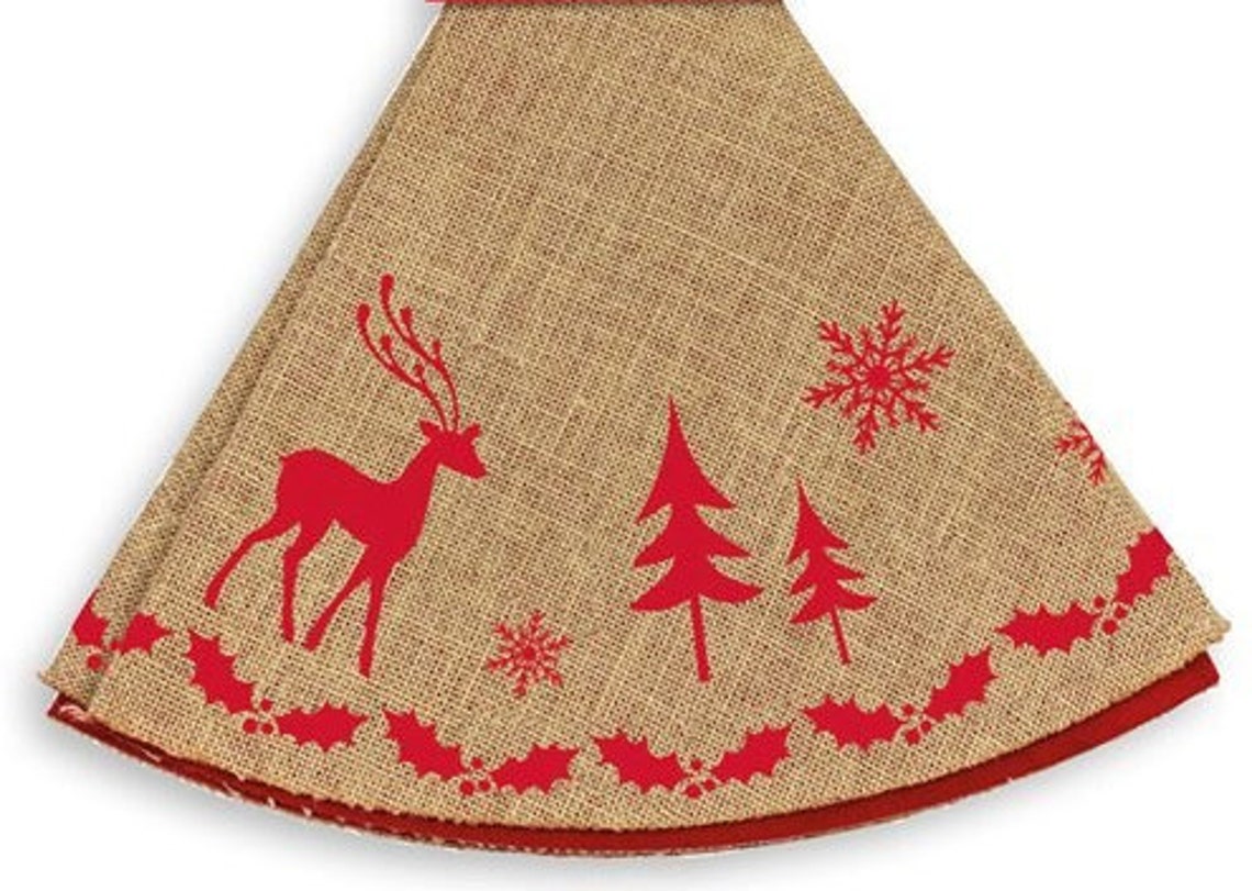 Christmas Tree Skirt Hessian Tree Skirt Burlap Skirt Etsy