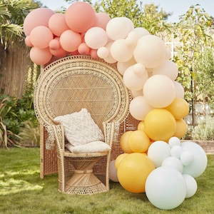 Balloon Arch Kit Garland Birthday Hen Decorations Wedding Eucalyptus Botanical Pink Blush Coral Mustard Peach Mint Pastels Macarons Easter