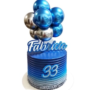 Decoración de cumpleaños de niño de 1 año, decoración de 1er cumpleaños,  globo de confeti azul compatible con 1er cumpleaños, cumpleaños de niños,  feliz cumpleaños brillar Electrónica