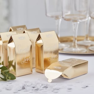 Gold vereitelt Konfetti Boxen Hochzeit Braut Henne Party Weihnachtsdekorationen Neujahr