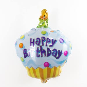 Ballon joyeux anniversaire, fête, premier anniversaire, gâteau ballon, bébé, anniversaire, anniversaire, gâteau, ballons, Pâques, bleu d’été