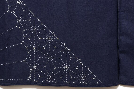 INDIGO SASHIKO fabric Japanese vintage cloth 130x140cm boro