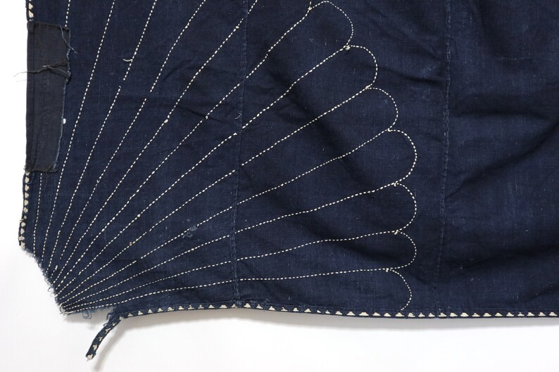 INDIGO SASHIKO fabric Japanese vintage cloth 130x140cm boro