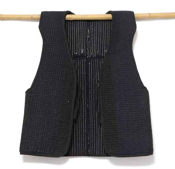 Antique Combat VEST Japanese indigo sashiko Vest