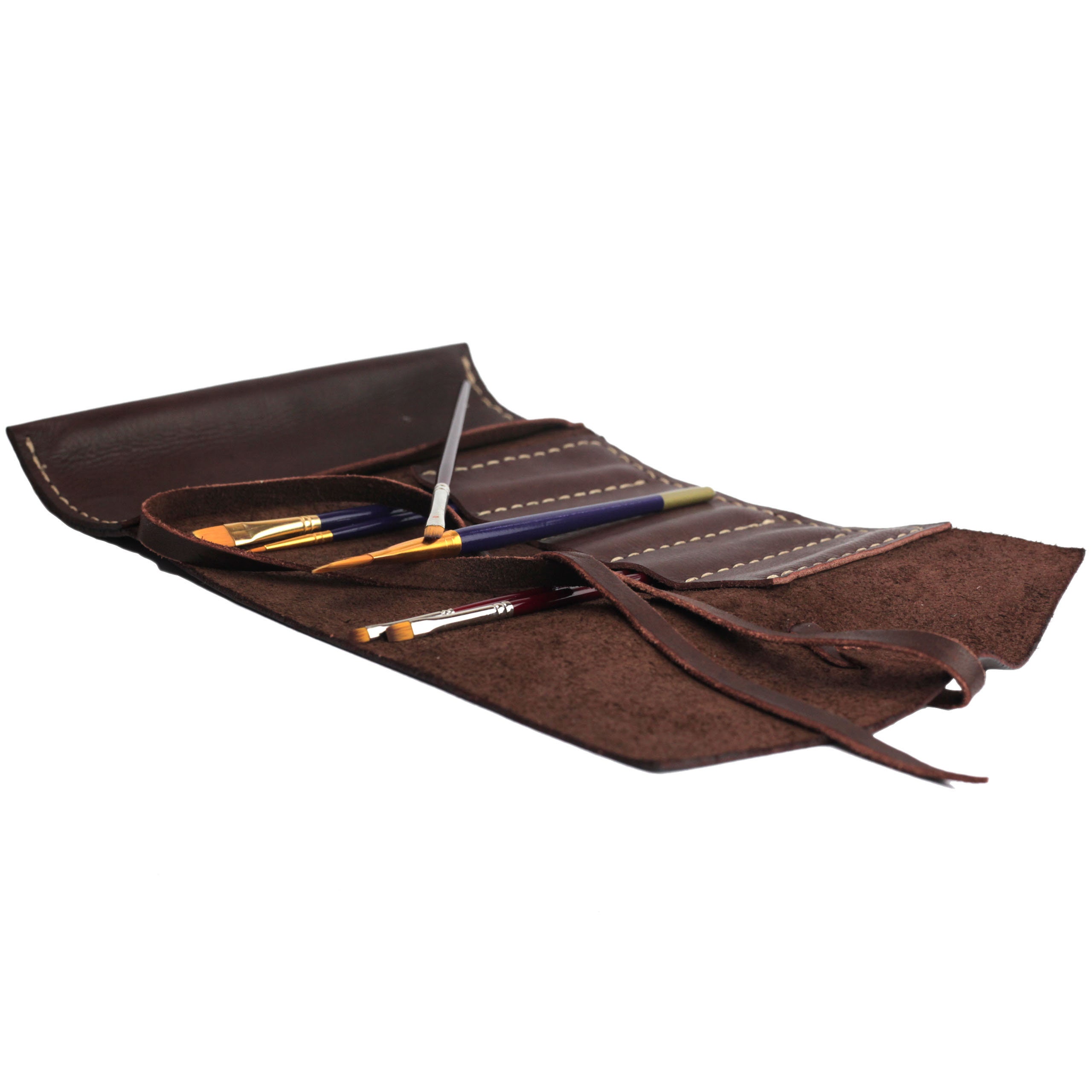 Leather Pen & Pencil Roll  Multifunctional Roll-Up Case (Noche) - Alta  Andina