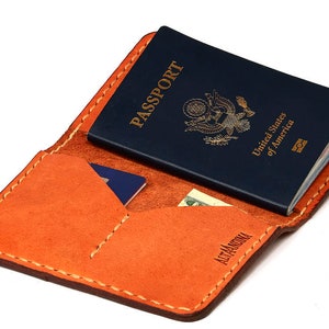 Alta Andina Leather Passport Holder |  Full Grain, Vegetable Tanned Leather – (Brown-  Miel)